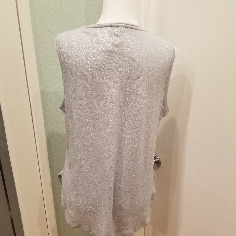 🌸Banana Republic Silver/Sparkle Tank Top NWT - Picture 5 of 6